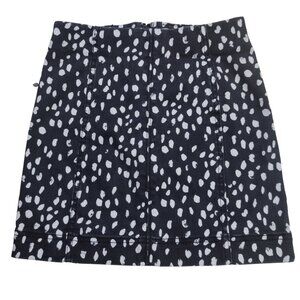 Jolt Black and White Denim Bodycon Mini Skirt